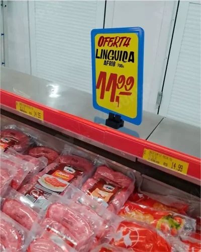 Display Base Magnética Branca p/ Folha A5 – Moldura Azul