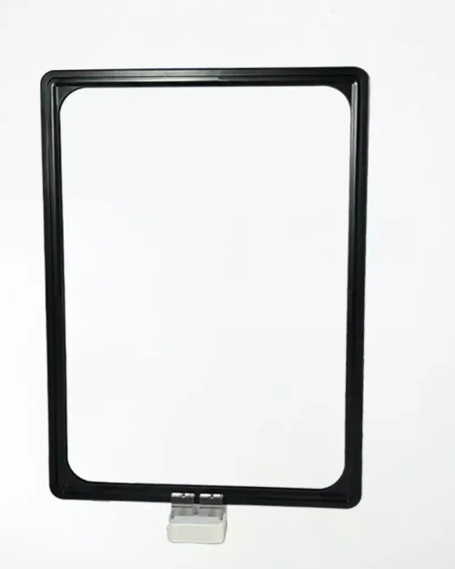 Display Base Magnética Branca p/ Folha A4 – Moldura Preta