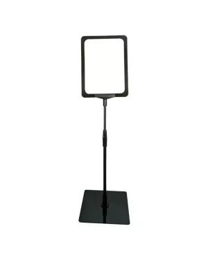 Pedestal Porta Cartaz A5 Metiq – TT 30/30 Moldura Preta Base PS