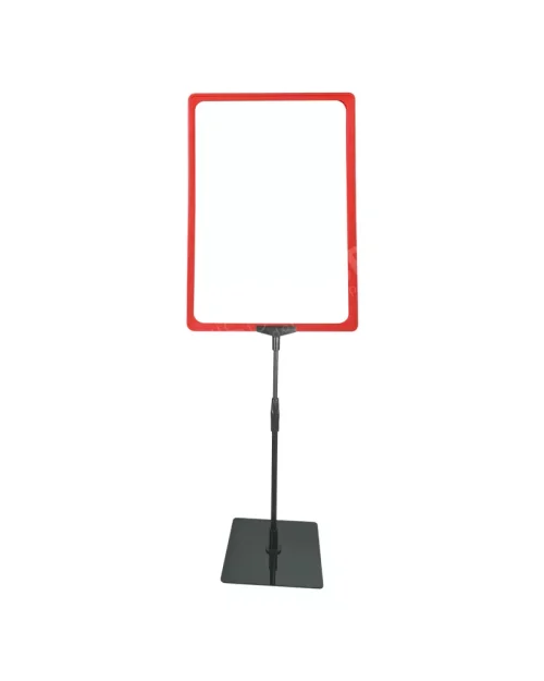 Pedestal Porta Cartaz A3 Metiq – TT 30/30 Moldura Vermelha Base PS – 10un
