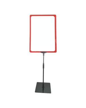 Pedestal Porta Cartaz A3 Metiq – TT 30/30 Moldura Vermelha Base PS – 10un