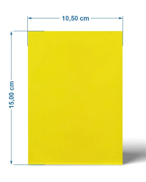 Cartaz Amarelo Neutro 10,5x15cm Mod. Dup42 – 100un