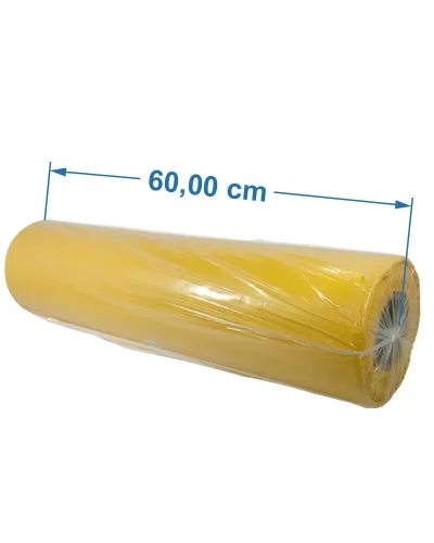 Bobina Polietileno Amarelo Neutro 0,20mmx60cmx10kg (aprox. 90Mt)