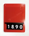 Precificador E2 em PS 2mm IP – 24,5X33cm Frente e Verso c/ Numeração Tipo Caderninho