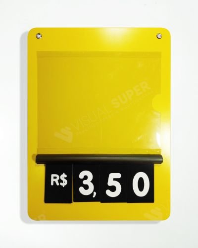 Precificador E2 em PS 2mm IP – 24,5x33cm c/ Numeração Tipo Caderninho