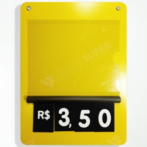recificador E2 em PS 2mm com numeração tipo caderninho para organização de preços no comércio.
