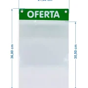 Porta-cartaz em Petg 0,75mm IP F/V – 21,5x36cm 1 Bolsa A4 ALS c/ 2 ilhós