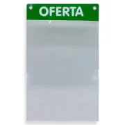 Porta-cartaz em Petg 0,75mm IP F/V – 21,5x36cm 1 Bolsa A4 ALS c/ 2 ilhós