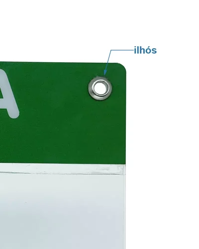 Porta-cartaz em Petg 0,75mm IP – 21,5x26cm 1 Bolsa A5 ALS c/ 2 ilhós