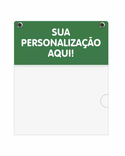 Porta-cartaz em Petg 0,75mm IP – 21,5x26cm 1 Bolsa A5 ALS c/ 2 ilhós
