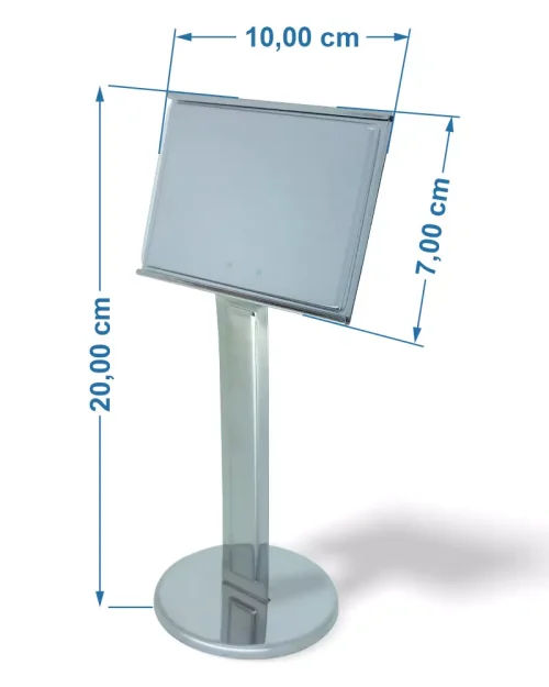 Display de Mesa em Inox 10x7x20cm – 279 – 12un