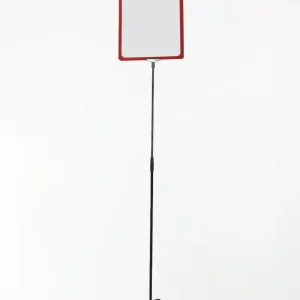 Pedestal Premium para Cartaz A3 TT 75/75 moldura vermelha com tubo telescópico e base em PS.