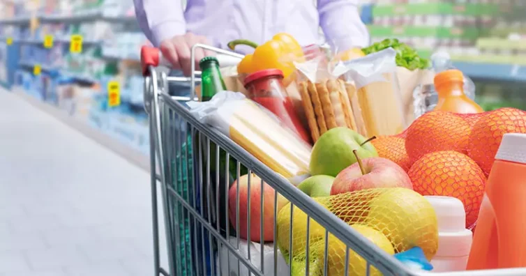 a exposição dos preços no supermercado