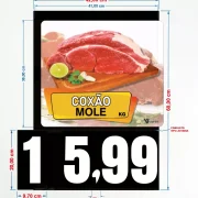 Placa de Preços em PS A2 c/ Imagem e Jogo de Números