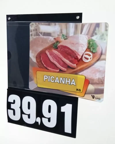 Placa de Preços em PS A3 c/ Imagem e Jogo de Números