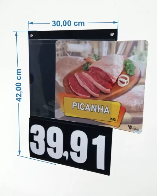 Placa de Preços em PS A3 c/ Imagem e Jogo de Números