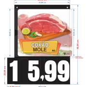 Placa de Preços em PS A2 c/ Imagem e Jogo de Números