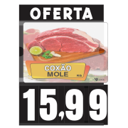 Placa de Preços em PS A4 c/ Imagem e Jogo de Números – c/ 4 ilhós