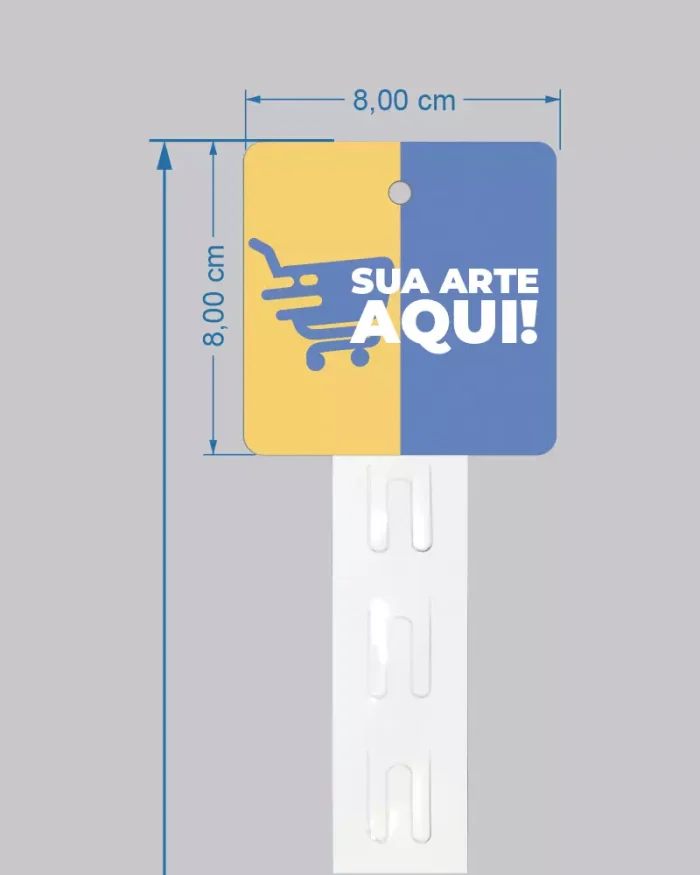 Fita Cross Clip Strip em PP 0,5mm – 13 Posições c/ Testeira 8x8cm