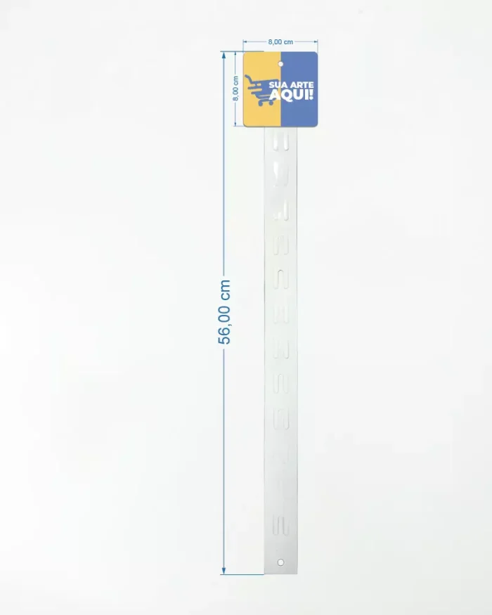 Fita Cross Clip Strip em PP 0,5mm – 13 Posições c/ Testeira 8x8cm