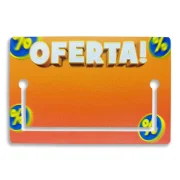Placa de Identificação em PP 0,5mm IP – 12x8cm c/ Visor de Etiqueta Inferior c/ 20un