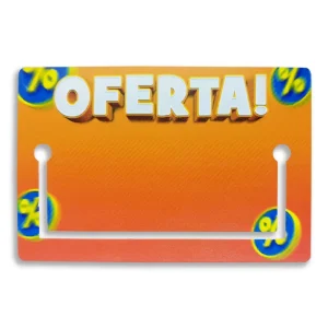 Placa de Identificação em PP 0,5mm IP - 12x8cm c/ Visor de Etiqueta Inferior c/ 20un