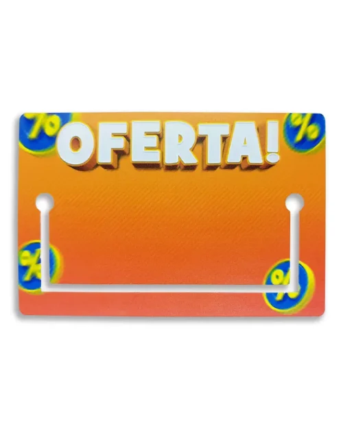 Placa de Identificação em PP 0,5mm IP – 12x8cm c/ Visor de Etiqueta Inferior c/ 20un
