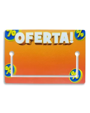 Placa de Identificação em PP 0,4mm IP – 12x8cm c/ Visor de Etiqueta Inferior c/ 20un