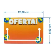 Placa de Identificação em PP 0,5mm IP – 12x8cm c/ Visor de Etiqueta Inferior c/ 20un