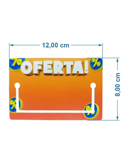 Placa de Identificação em PP 0,5mm IP – 12x8cm c/ Visor de Etiqueta Inferior c/ 20un