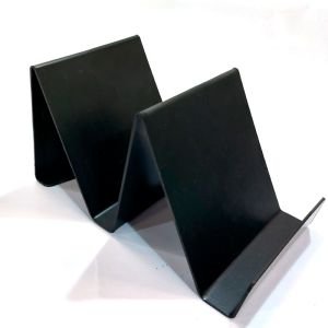 Expositor de Bandejas em PS 2mm Preto - c/ 2 Lugares