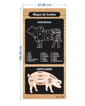 Painel em Acm 3mm IP – 47,5x100cm Mapa de Cortes c/ Fita. DF