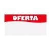 Display Escreve Apaga PETG 20x10cm com faixa vermelha e área para escrita apagável