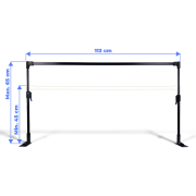 Suporte de Precificação em Ferro 113cm c/ regulagem 45/65cm
