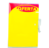 Precificador Lateral A6 Mod.01 com Porta-stopper em Poliéster 0,3mm, ideal para destacar preços e promoções nas laterais das gôndolas.