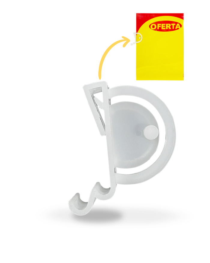 Precificador Lateral em Poliéster 0,3mm A4 – c/ Porta-stopper Mod. 2 – 10un