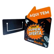 Stopper Lateral em PS 1mm IP F/V – A5 com Visor de Etiqueta e Aba p/ Encaixe