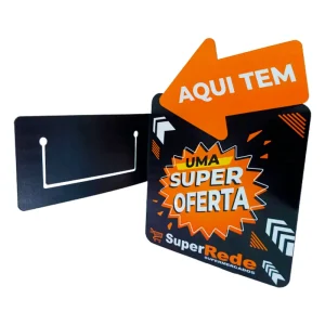 Stopper Lateral em PS 1mm IP F/V - A5 com Visor de Etiqueta e Aba p/ Encaixe