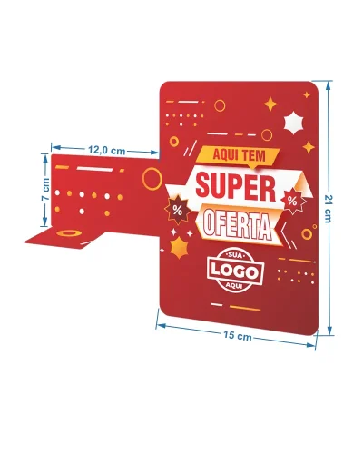 Stopper Lateral em PS 1mm IP F/V – A5 com Aba para Fixar e Base em L – Fita DF