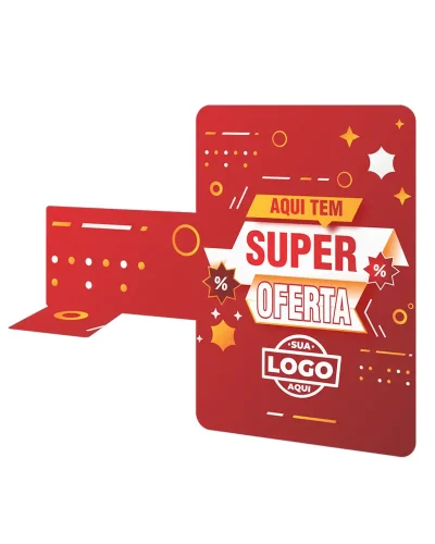 Stopper Lateral em PS 1mm IP F/V – A5 com Aba para Fixar e Base em L – Fita DF