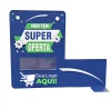 Stopper Lateral em PS 1mm A5 personalizado frente e verso com porta-etiqueta e fixação por fita dupla face para gôndolas.