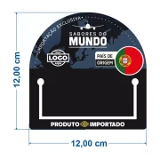 Placa de Identificação em PP 0,5mm IP – 12x12cm c/ Visor de Etiqueta 10un