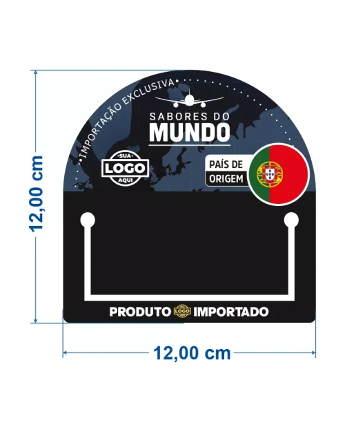 Placa de Identificação em PP 0,5mm IP – 12x12cm c/ Visor de Etiqueta 10un