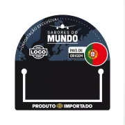 Placa de Identificação em PP 0,5mm IP – 12x12cm c/ Visor de Etiqueta 10un