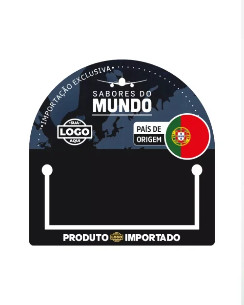 Placa de Identificação em PP 0,5mm IP – 12x12cm c/ Visor de Etiqueta 10un