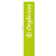 Placa de Identificação em PS 2mm IP F/V – 10x50cm c/ Porta-stopper Mod. 2