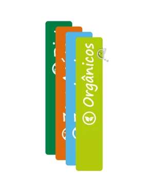 Placa de Identificação em PS 2mm IP F/V – 10x50cm c/ Porta-stopper Mod. 2