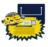 Placa de Identificação em PP 0,40mm com impressão personalizada e visor para etiqueta, ideal para promoções e comunicação visual no PDV.