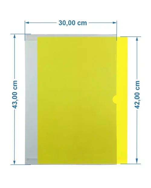 Porta-cartaz em Petg 0,75mm – 1 Bolsa A3 ALS c/ Fita. DF