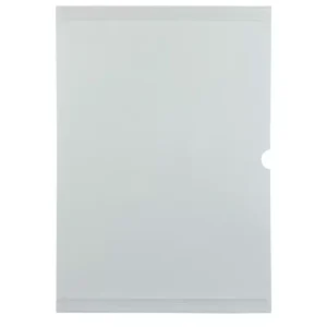 Porta-Cartaz A3 em Petg 0,75mm transparente com 1 bolsa ALS, fixação por fita dupla face, ideal para supermercados e lojas.